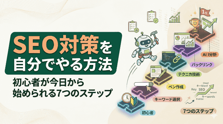 SEO対策を自分でやる方法!初心者が今日から始められる7つのステップ