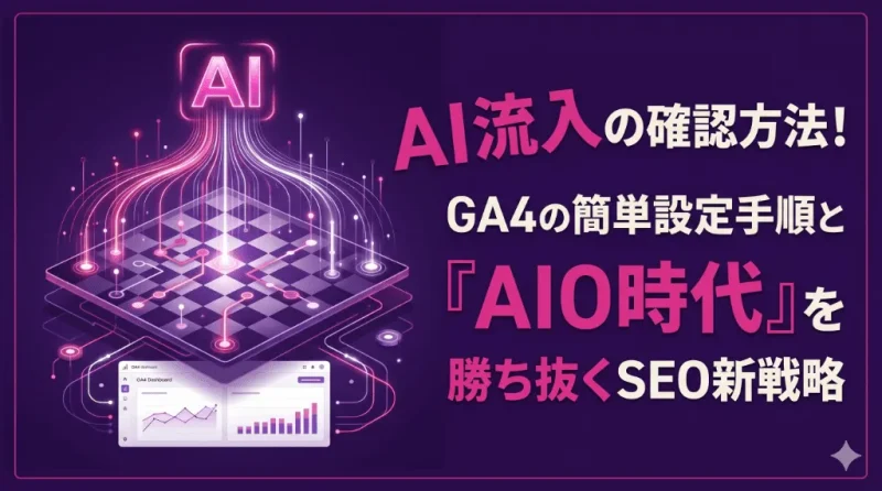 AI流入の確認方法！GA4の簡単設定手順と「AIO時代」を勝ち抜くSEO新戦略