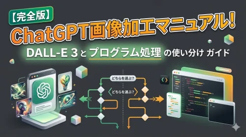 【完全版】ChatGPT画像加工マニュアル！DALL-E3とプログラム処理の使い分けガイド