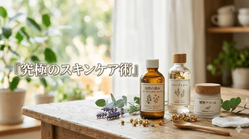 高級感のある大理石テーブルと美容液の高画質リアル写真風アイキャッチ画像（Gemini生成）