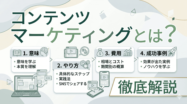 コンテンツマーケティングとは？意味からやり方、費用、成功事例まで徹底解説